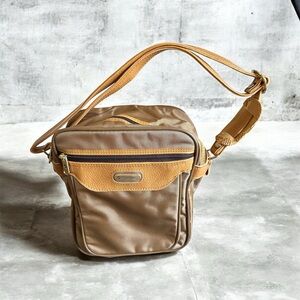 SAMSONITE Special Edition Made in Korea Canvas Tan and Brown Travel CrossbodyBag